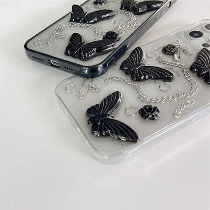 Butterfly with Chain iPhone Case - IPhone Case