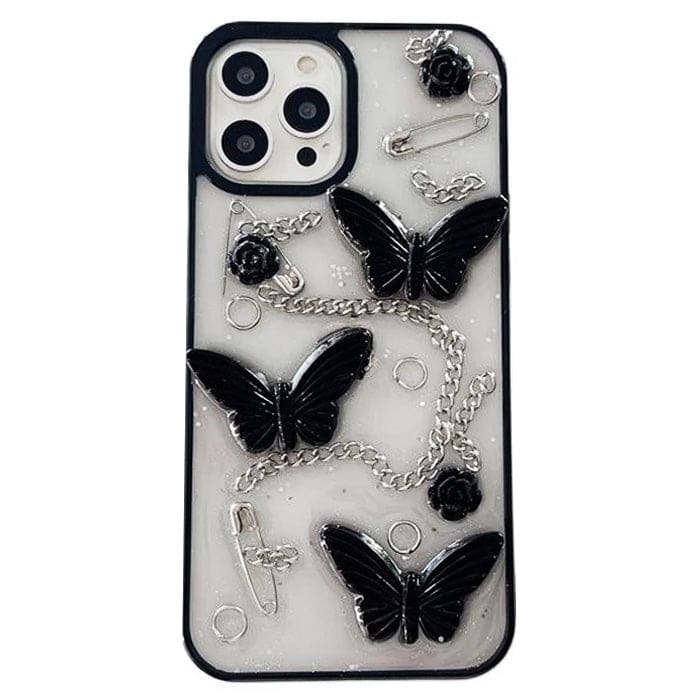 Butterfly with Chain iPhone Case - IPhone Case