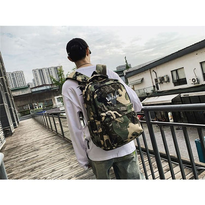 Camo Nylon Backpack