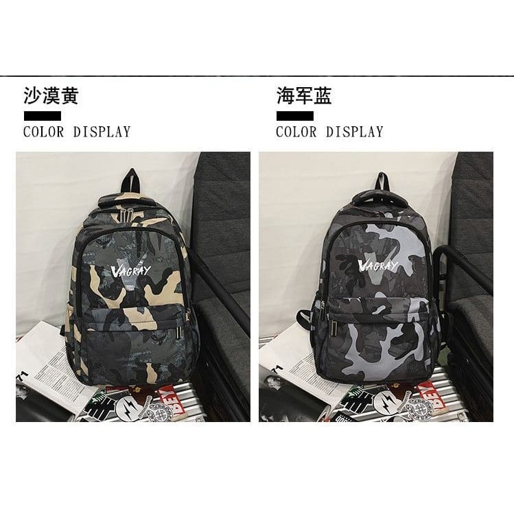 Camo Nylon Backpack