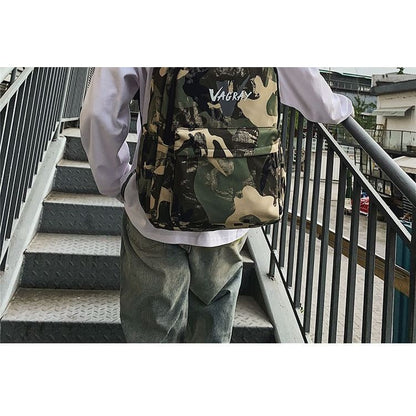 Camo Nylon Backpack