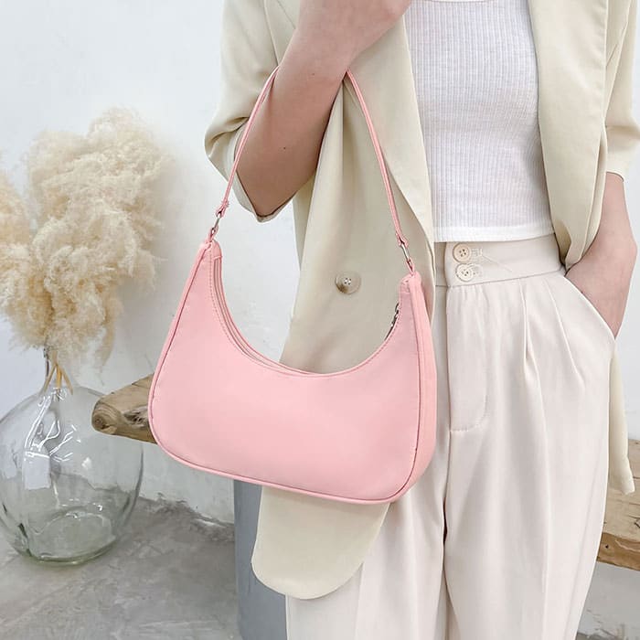 Candy Color Baguette Bag - Handbags