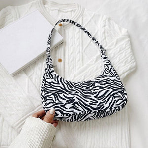 Candy Color Baguette Bag - Standart / Zebra - Handbags