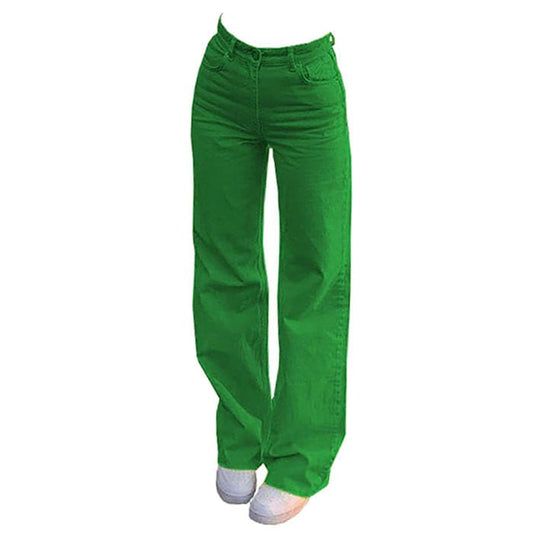 Candy Color High Waisted Pants - Pants