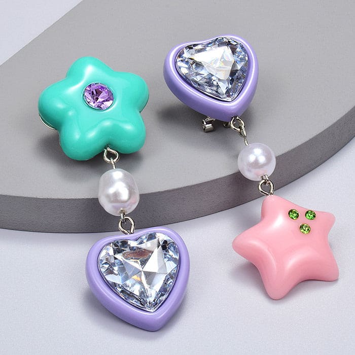 Candy Heart Drop Earrings - 2 - earrings