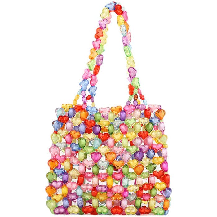 Candy Hearts Beaded Handbag - Handbags