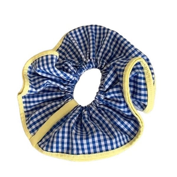 Candy Plaid Scrunchie - Blue - Other