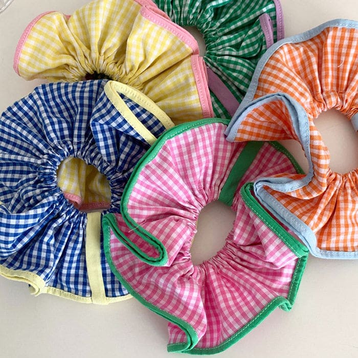 Candy Plaid Scrunchie - Other