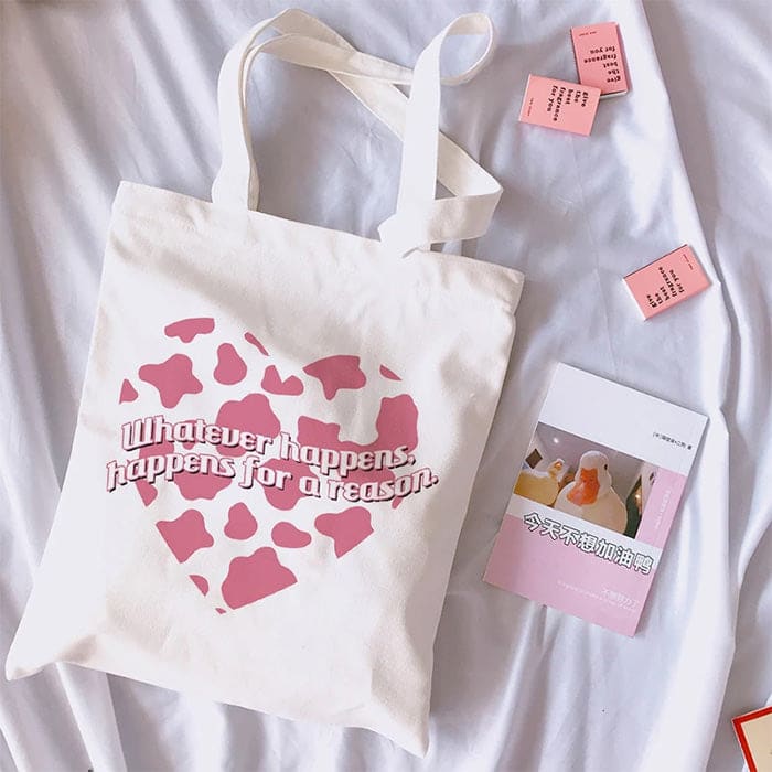 Canvas Love Spot Tote Bag - Handbags