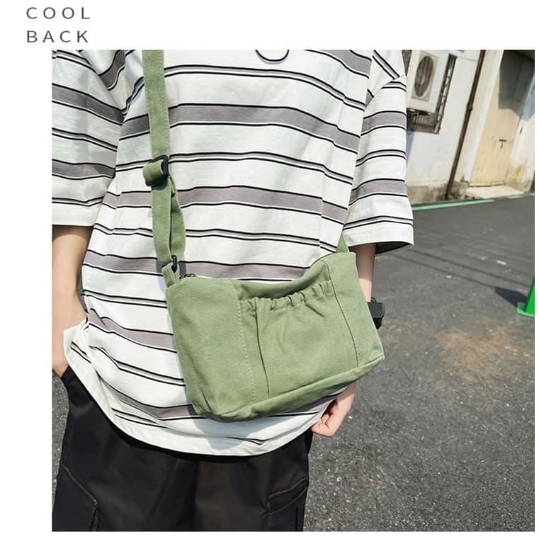 Canvas Plain Hobo Bag