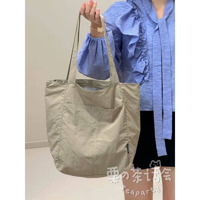 Canvas Plain Tote Bag / Bag Charm / Set - Without Charm