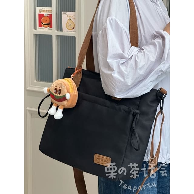 Canvas Tote Bag / Bag Charm / Set - With Hamburger Charm