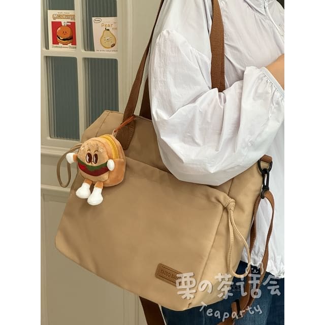 Canvas Tote Bag / Bag Charm / Set - With Hamburger Charm