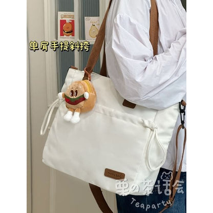 Canvas Tote Bag / Bag Charm / Set - With Hamburger Charm