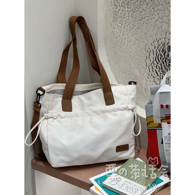 Canvas Tote Bag / Bag Charm / Set - Without Charm - White