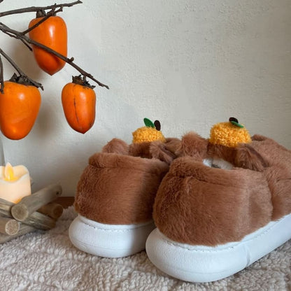 Capybara Fluffy Slippers