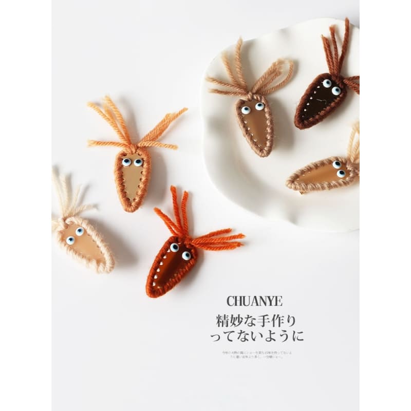 Carrot Yarn Alloy Hair Clip