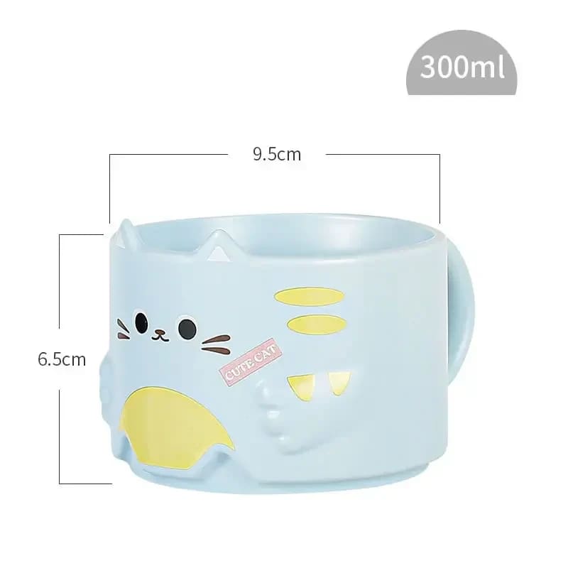 Cartoon Cat Ear Ceramics Cup - Lovesickdoe - Blue