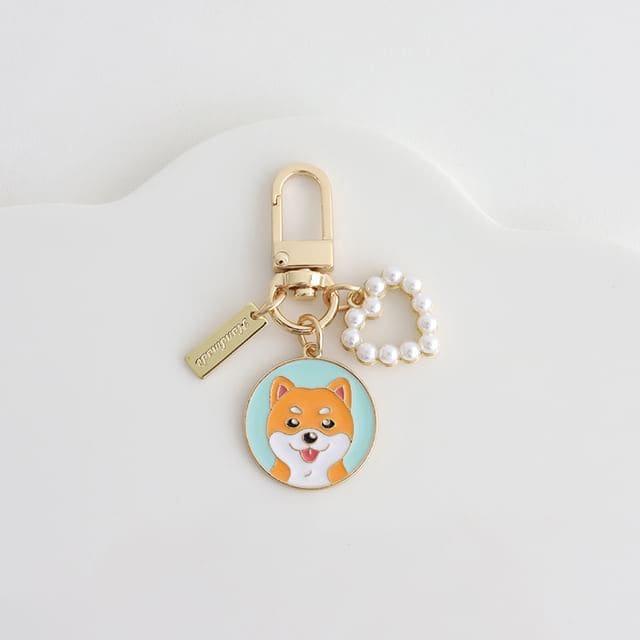 Cartoon-Dog Key Ring - Shiba Inu / One Size