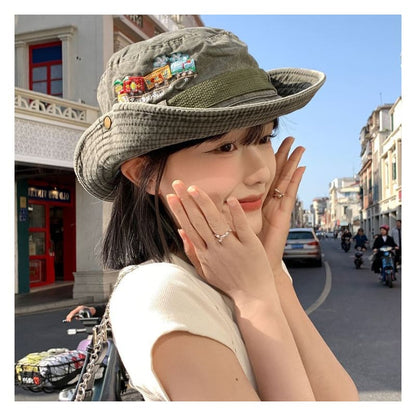 Cartoon Embroidered Boonie Hat