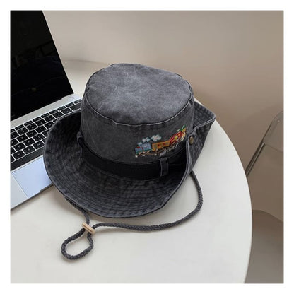 Cartoon Embroidered Boonie Hat