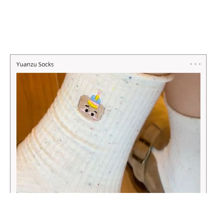 Cartoon Embroidered Socks / Set