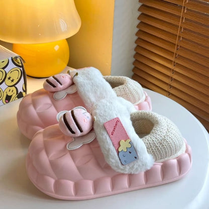 Cartoon Fluffy Platform Slip