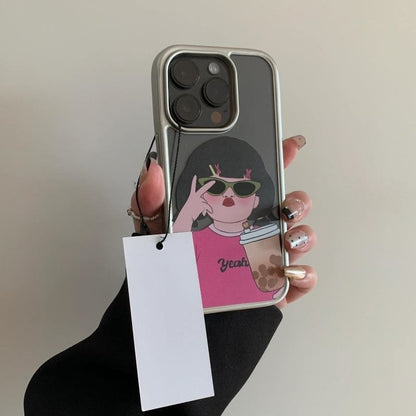 Cartoon Girl Phone Case - iPhone 15 Pro Max / 15 Pro / 15