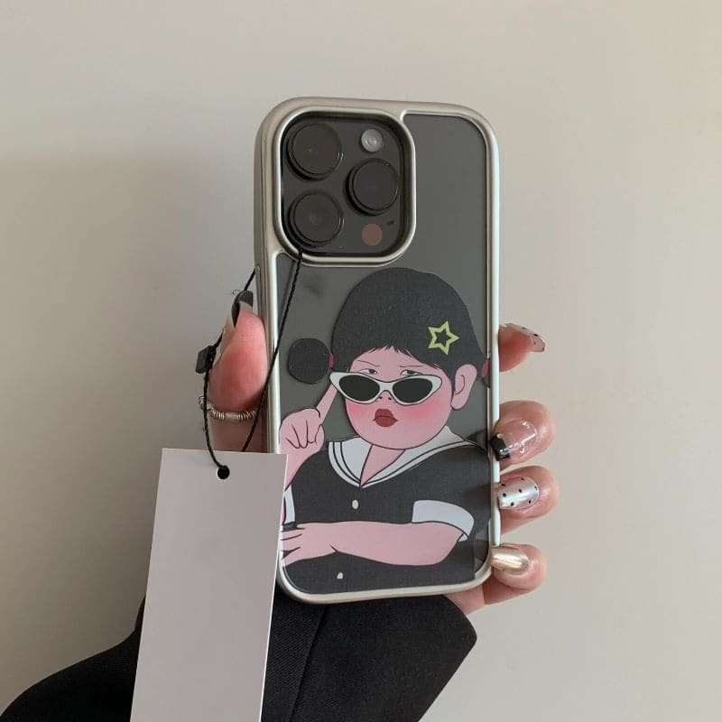 Cartoon Girl Phone Case - iPhone 15 Pro Max / 15 Pro / 15