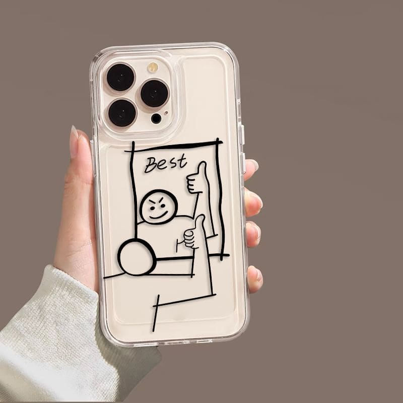 Cartoon Mirrored Phone Case - iPhone 15 Pro Max / 15 Pro