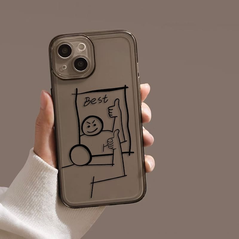 Cartoon Mirrored Phone Case - iPhone 15 Pro Max / 15 Pro