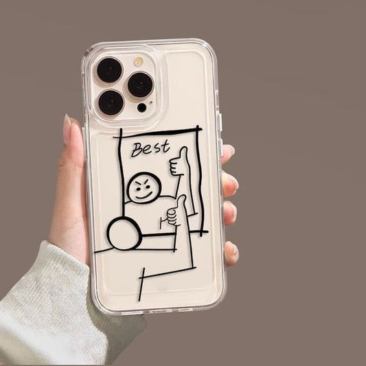 Cartoon Mirrored Phone Case - iPhone 15 Pro Max / 15 Pro