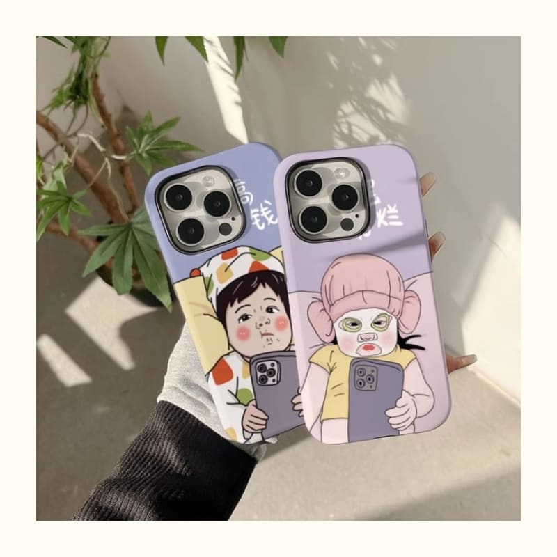 Cartoon Phone Case - iPhone 15 Pro Max / 15 Pro / 15 Plus