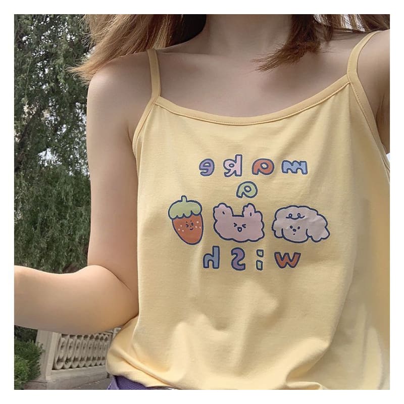 Cartoon Print Camisole Top