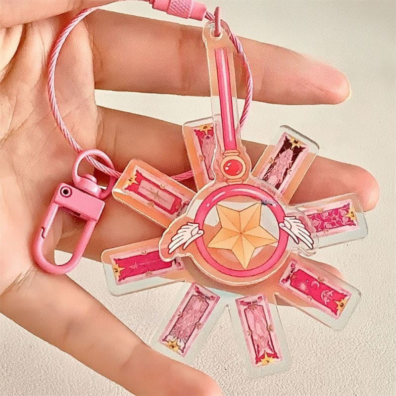 Cartoon Sakura Magic Stick Keychain - 1pcs