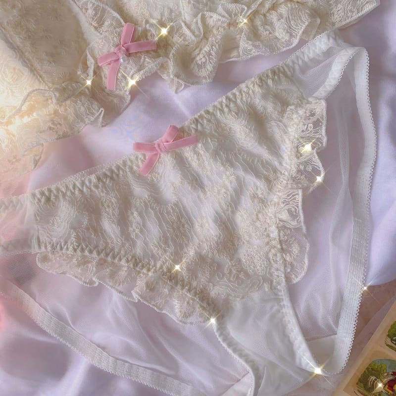 Castle of Versailles Lace Pink Bow Underwear MK16201