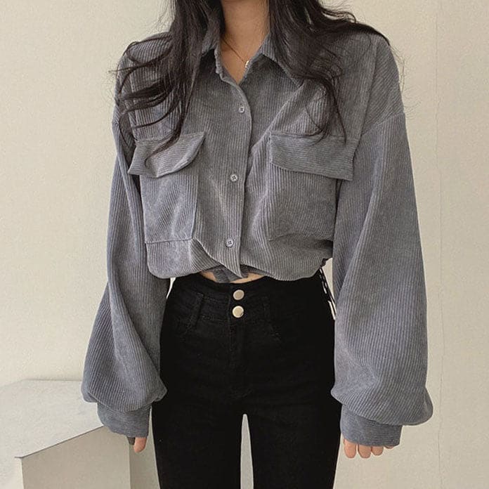 Casual Denim Cord Jacket - Jacket