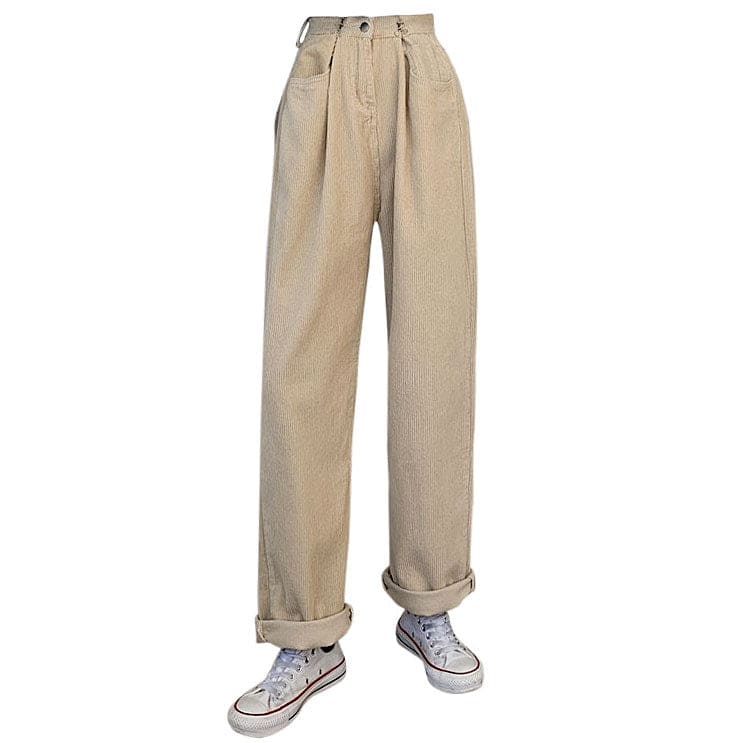 Casual Outfit Cord Pants - Pants