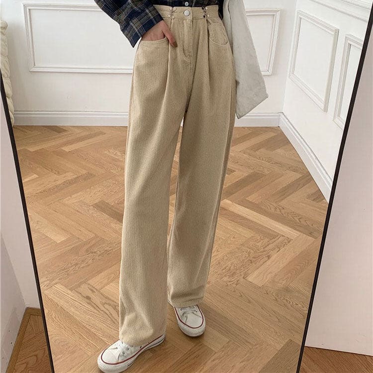 Casual Outfit Cord Pants - S / Beige - Pants