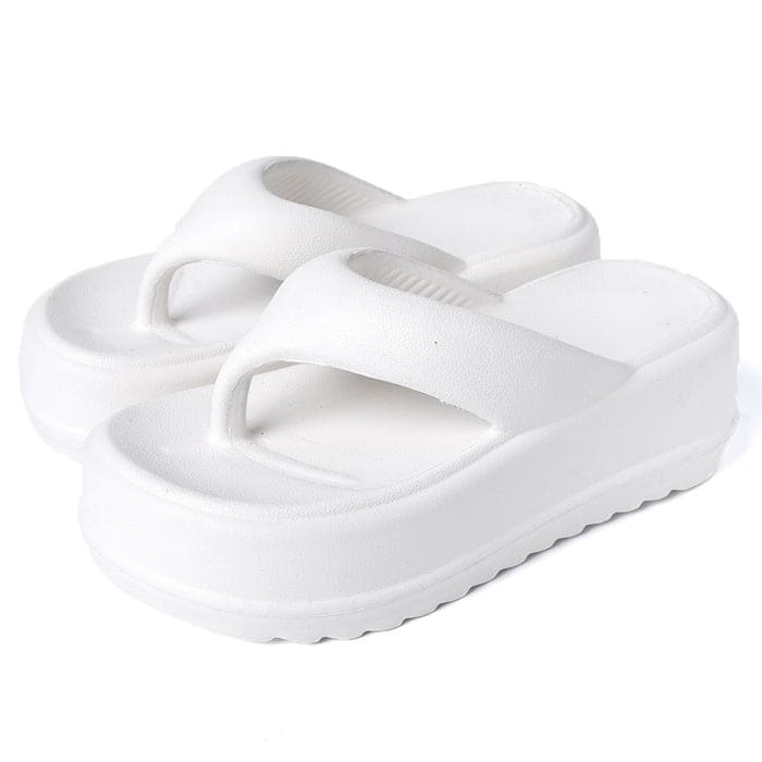 Casual Platform Sandals - EU36 (US6.0) / White - Slippers