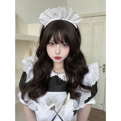 Casual Series Black Straight Wig - Black Tan