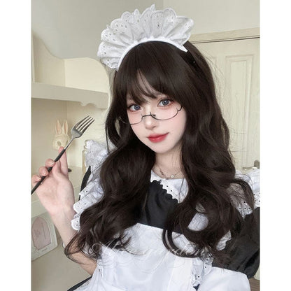 Casual Series Black Straight Wig - Black Tan