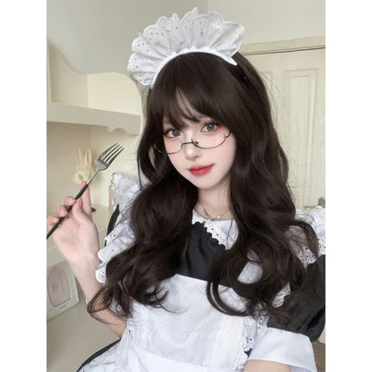 Casual Series Black Straight Wig - Black Tan