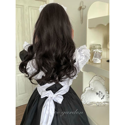 Casual Series Black Straight Wig - Black Tan