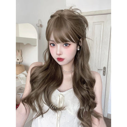 Casual Series Natural Ash Brown Curly Wig - Honey tea color