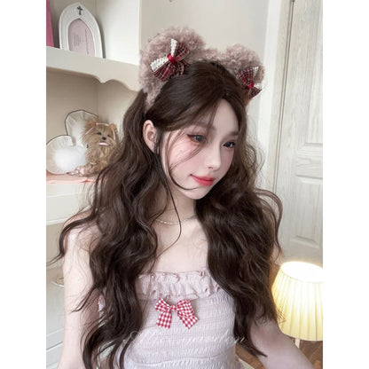 Casual Series Natural Brown Long Curly Wig