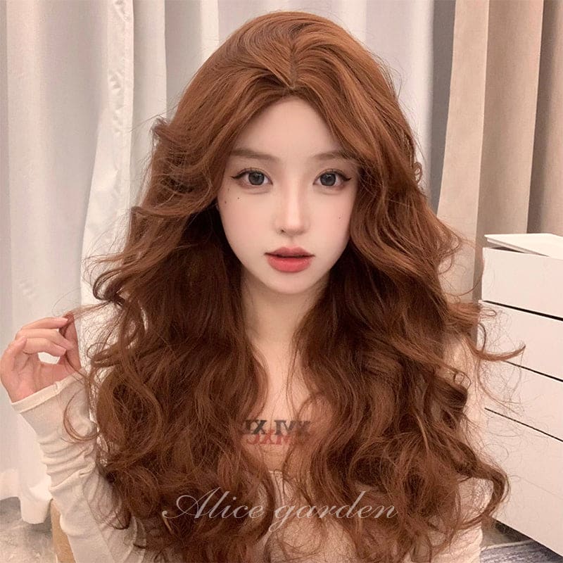 Casual Series Orange Brown Curly Wig ON998 - Tawny - wig