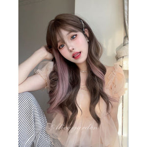 Casual Series Soft Brown With Pink Wig - Cold brown powder