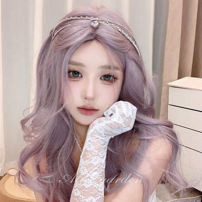 Casual Series Taro Curly Long Wig - Taro ash