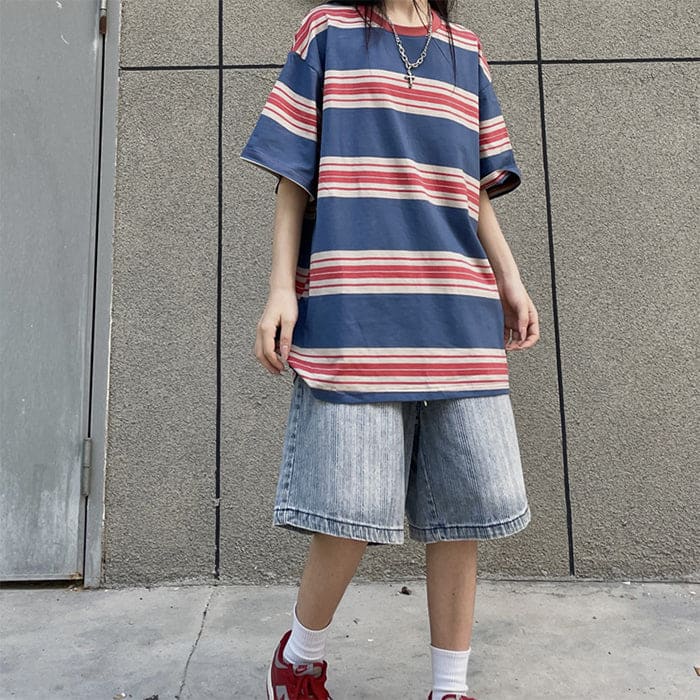 Casual Striped T-Shirt - T-Shirts